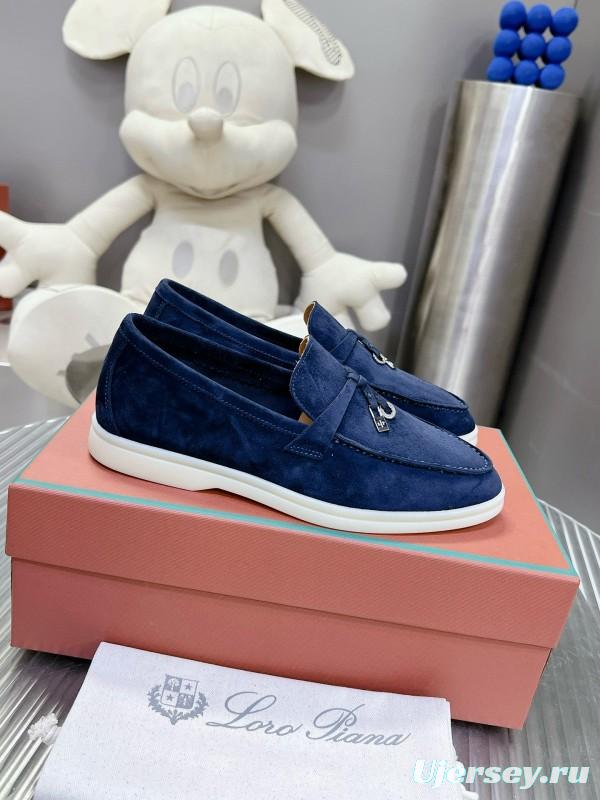 2024 Men LP Navy Suede Loafers