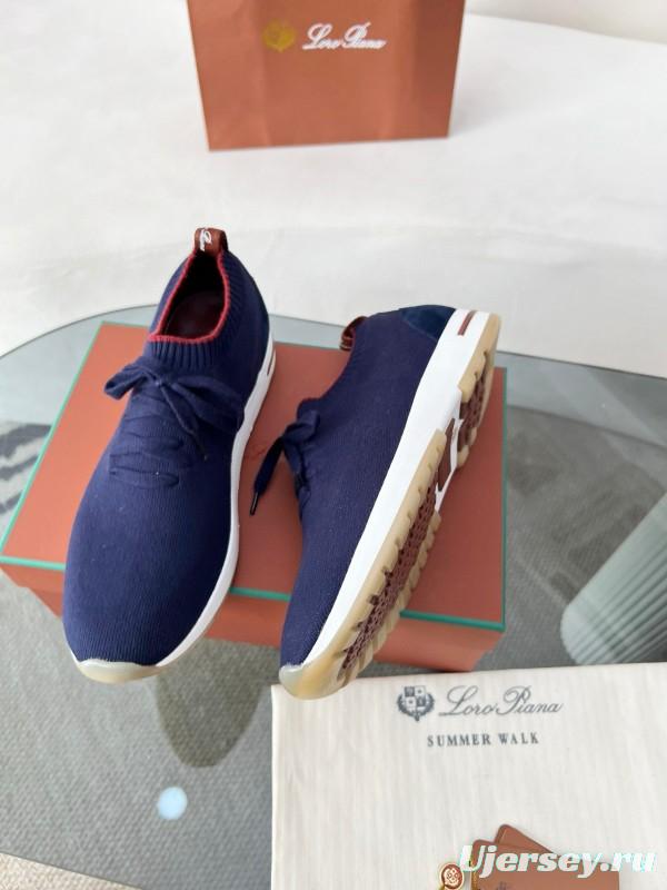 2024 Men LP Navy Wool Knit Sneakers MJ00330
