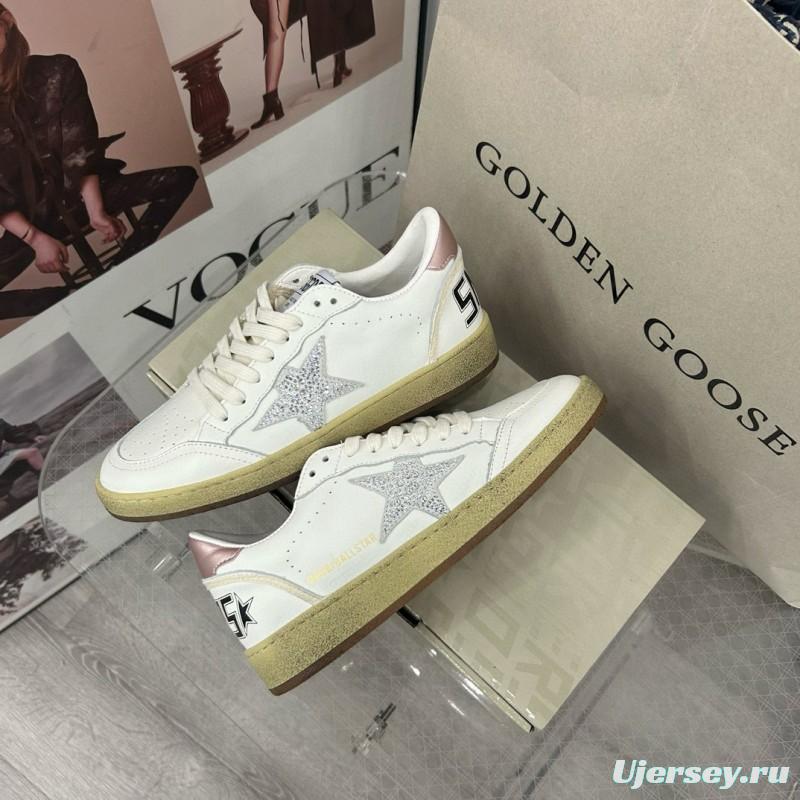 2024 Unisex GGDB White Pink Leather Low Top Sneakers MJ00260