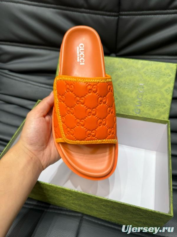 2024 Gucci Orange Synthetic Slippers MJ00200