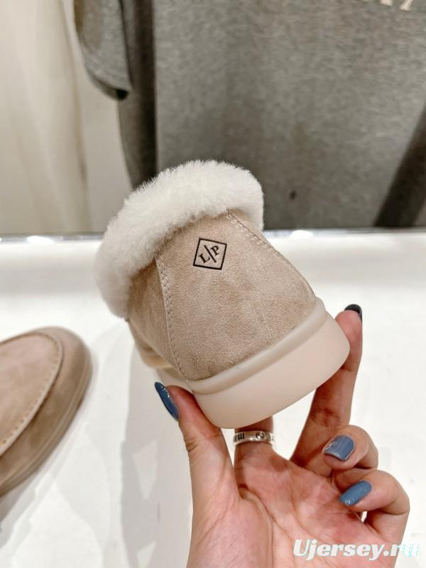 2024 Women LP beige suede shearling loafers MJ00300