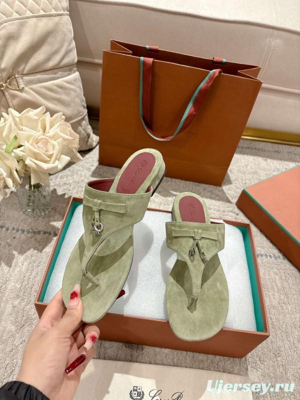 2025 Slippers LP Light Green Suede Casual LY00250