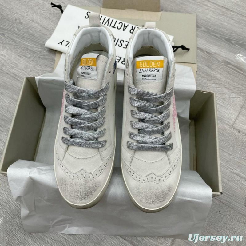 2024 Unisex GGDB White Pink Blue Leather Suede High Top Sneakers MJ00300