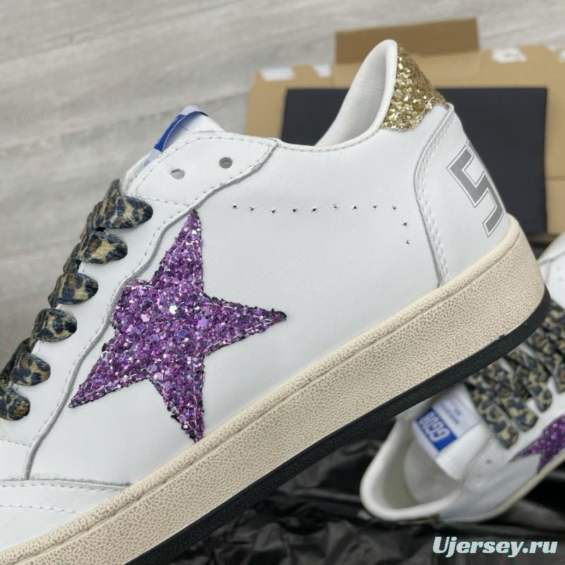 2024 Unisex GGDB White Purple Gold Leather Suede Sneakers MJ00260
