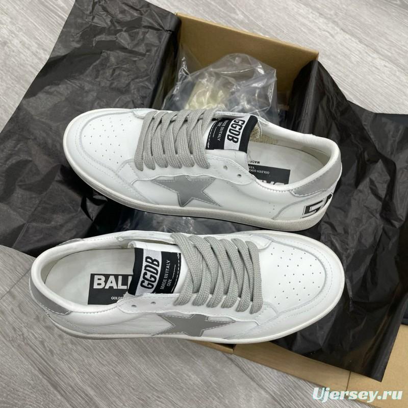 2024 Unisex GGDB White Silver Leather Sneakers MJ00260
