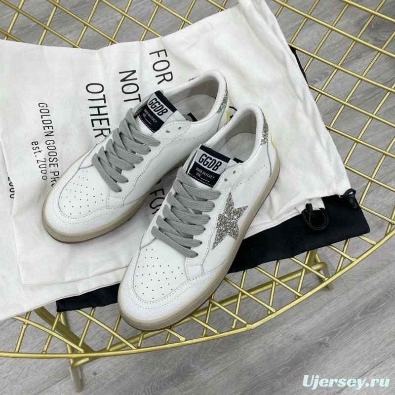 2024 Unisex GGDB White Silver Leather Low Top Sneakers MJ00260
