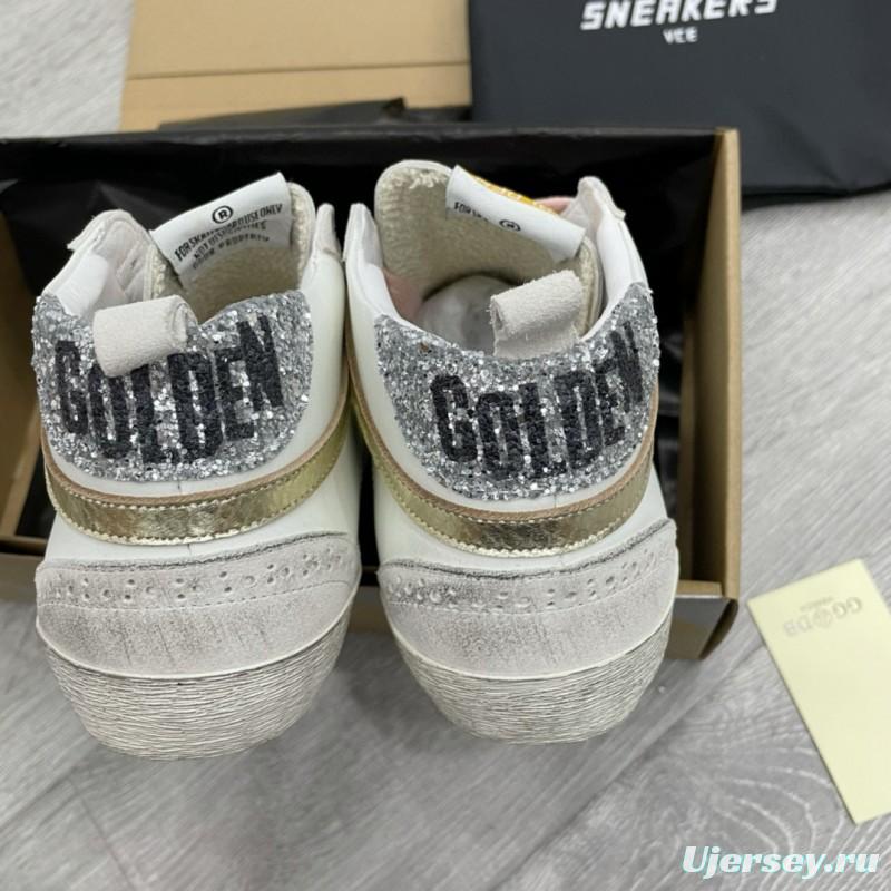 2024 Unisex GGDB White Pink Leather Suede High Top Sneakers MJ00300