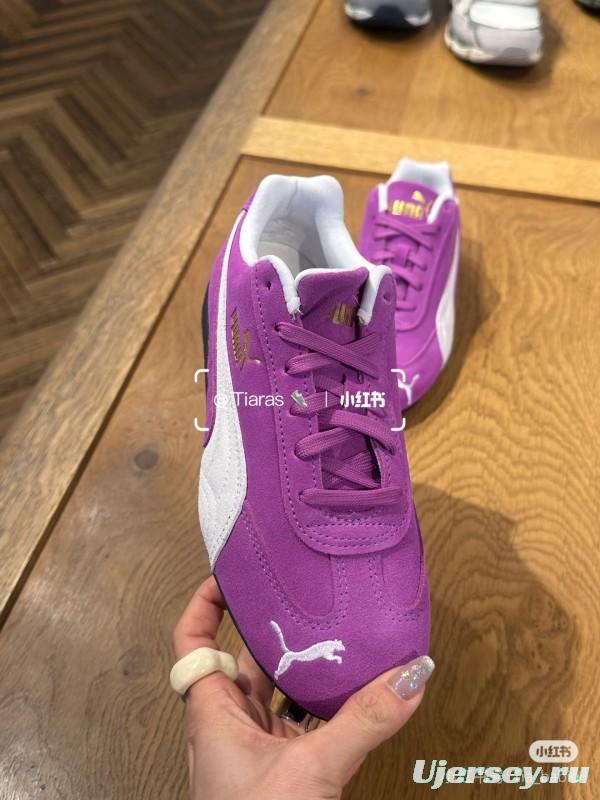 2025 Women Puma Purple White Suede Sneakers