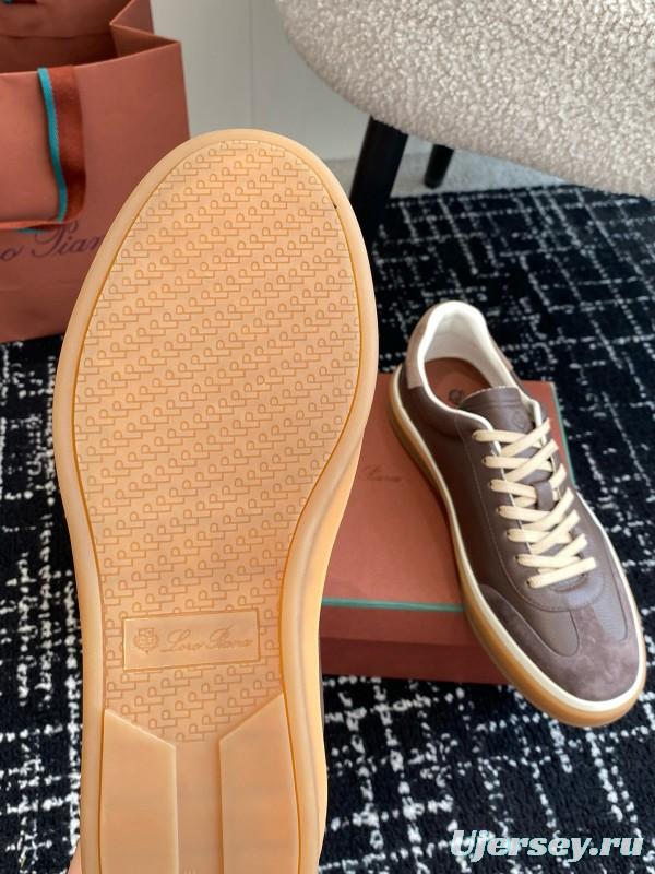 2024 Unisex LP Brown Taupe Leather Plimsolls MJ00320