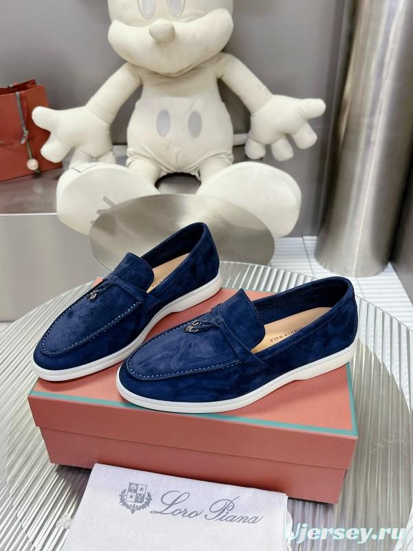 2024 Men LP Navy Suede Loafers