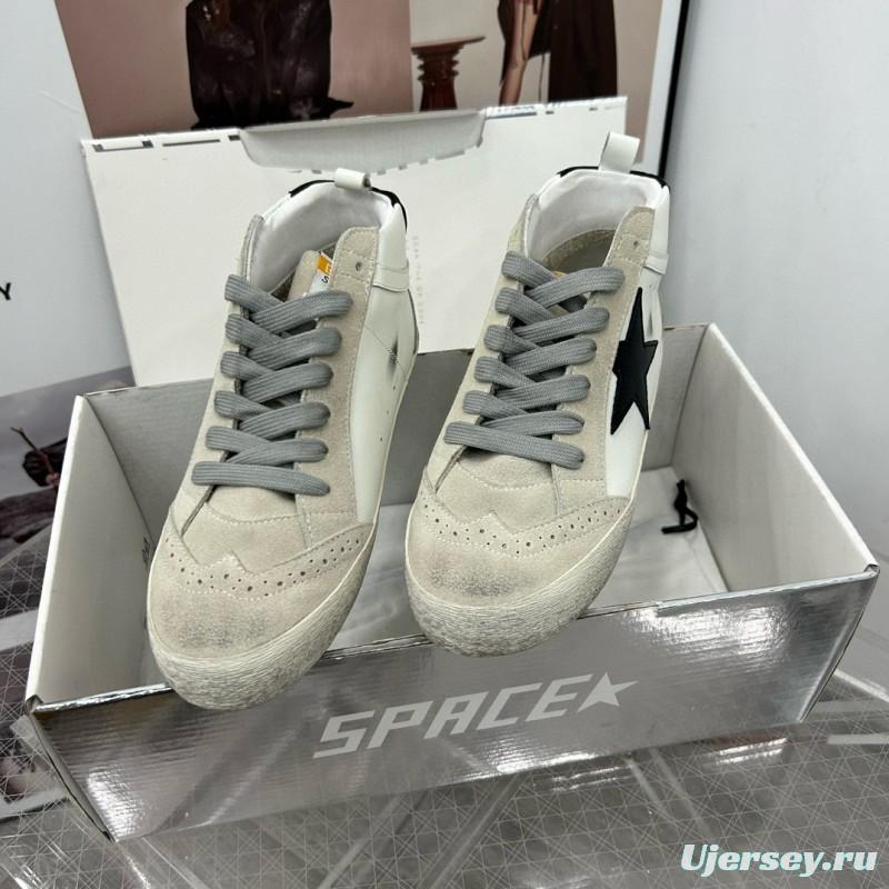 2024 Unisex GGDB White Black Leather Suede High Top Sneakers MJ00300