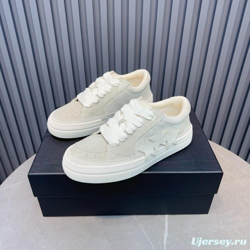2024 Unisex Amiri White Leather Sneakers MJ00300