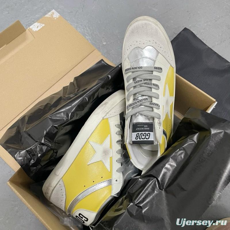 2024 Unisex GGDB Yellow White Leather Suede High Top Sneakers MJ00300