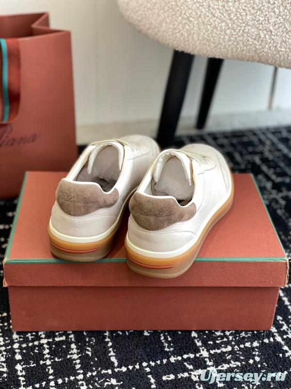 2024 Unisex LP White Beige Leather Suede Plimsolls MJ00320