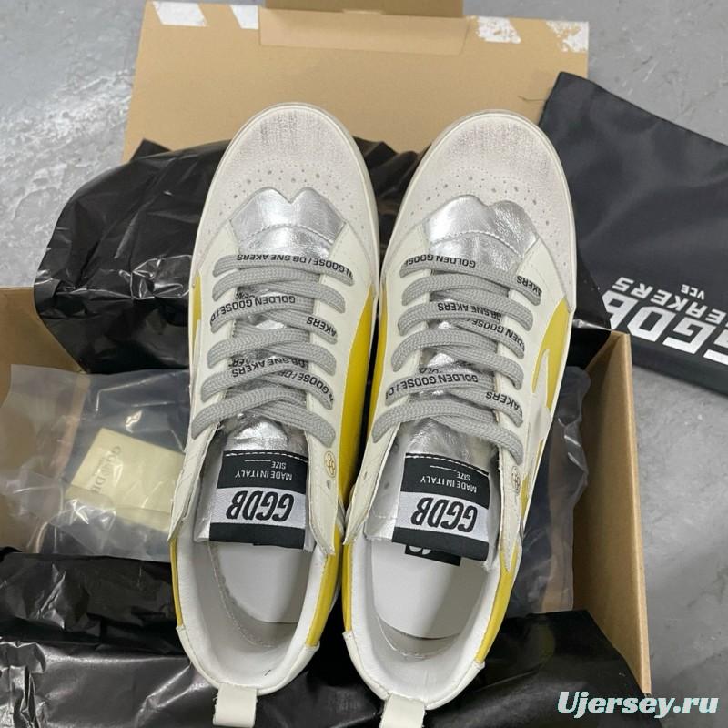 2024 Unisex GGDB Yellow White Leather Suede High Top Sneakers MJ00300