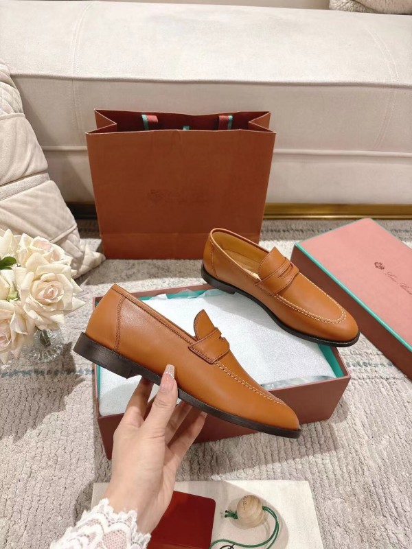 2025 Women LP Brown Leather Loafer LY00340