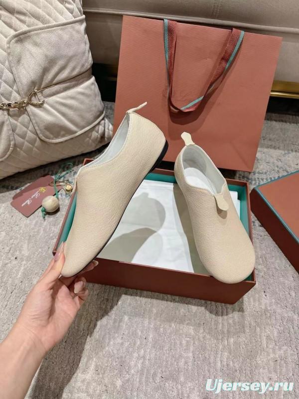 2025 Women LP Light Beige Leather Casual Shoes LY00300