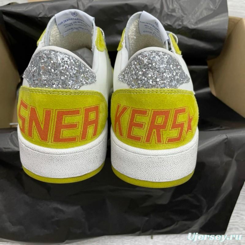 2024 Unisex GGDB White Yellow Suede Leather Sneaker MJ00260