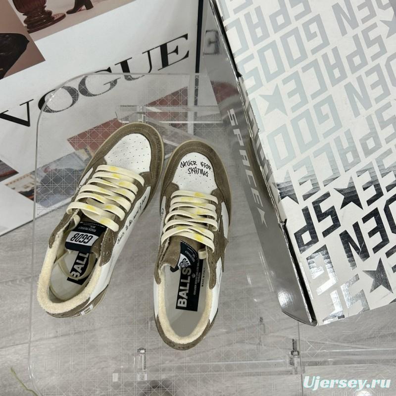 2024 Unisex GGDB White Olive Suede Leather Sneakers MJ00260