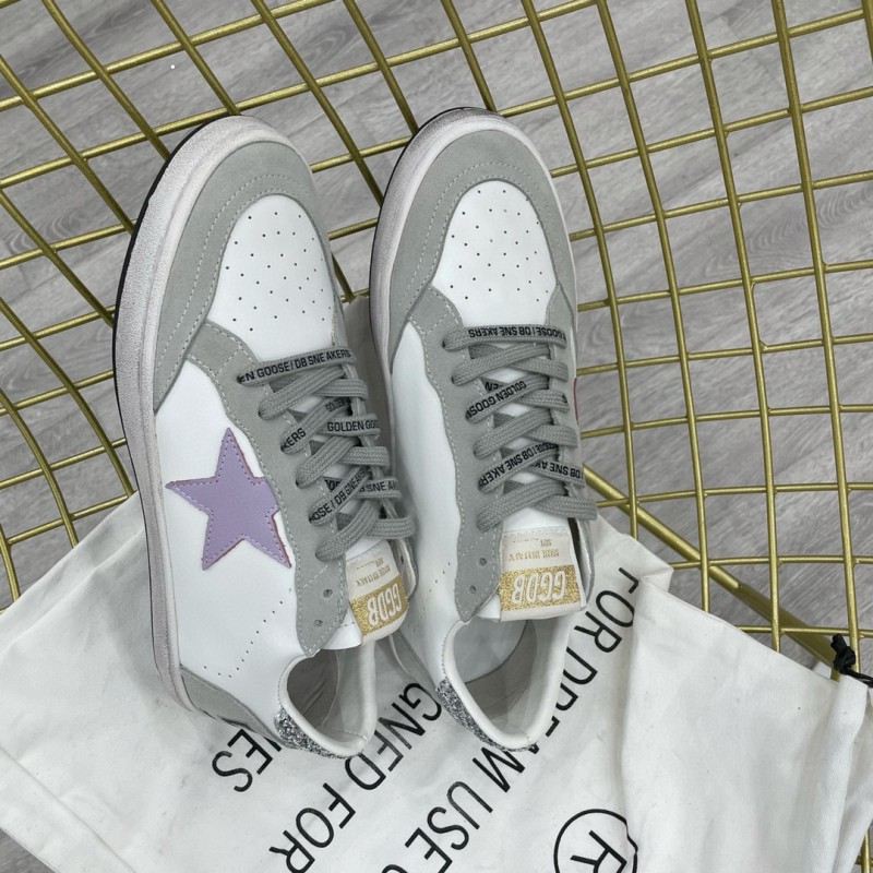 2024 Unisex GGDB White Purple Grey Leather Suede Low Top Sneakers MJ00260