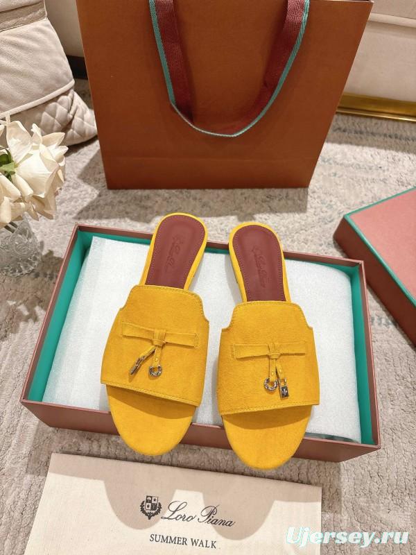 2025 Women LP Yellow Suede Slippers LY00000