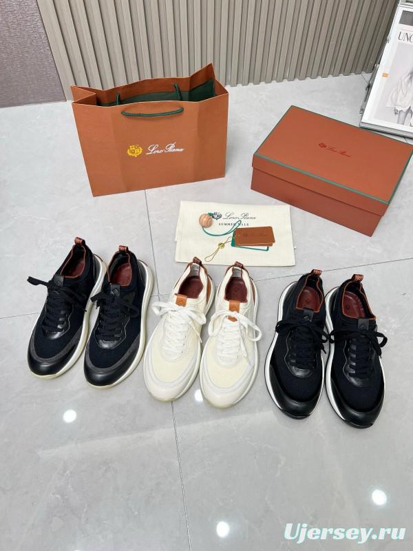 2024 Men LP White Beige Mesh Leather Sneakers