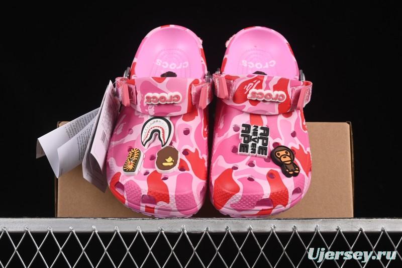 Bape x Crocs Classic Clog Camo Print Comfortable Versatile Clogs - B.D4