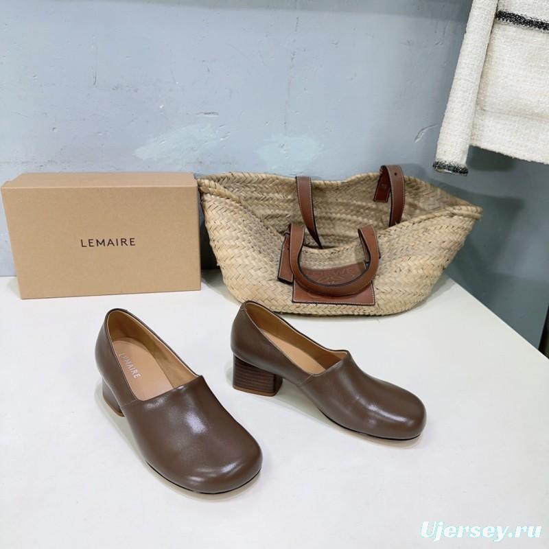 2025 Women Lemaire Brown Leather Loafers