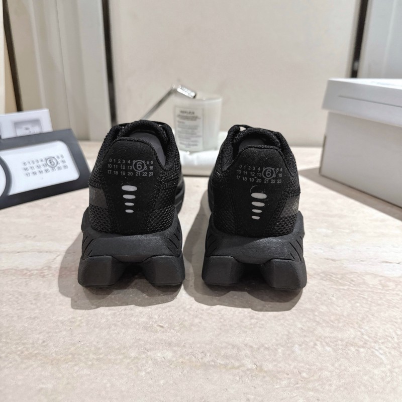2025 Unisex MM6 Maison Margiela Black Polyester Polyurethane Rubber Road Running Shoes Spectur 2 KFY00330