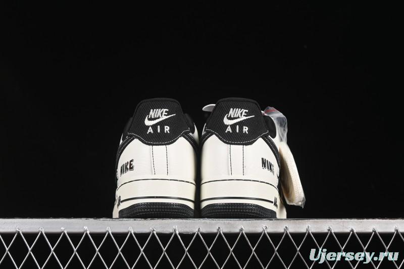 Nike Air Force 1'07 Low Black White Triple Swoosh Casual Sneakers - SC9207-537