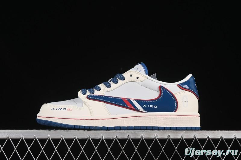 Nike Travis Scott x Fragment Design x Air Jordan 1 Low OG SP AJ1 Low-top Casual Skate Shoes - FC1688-240