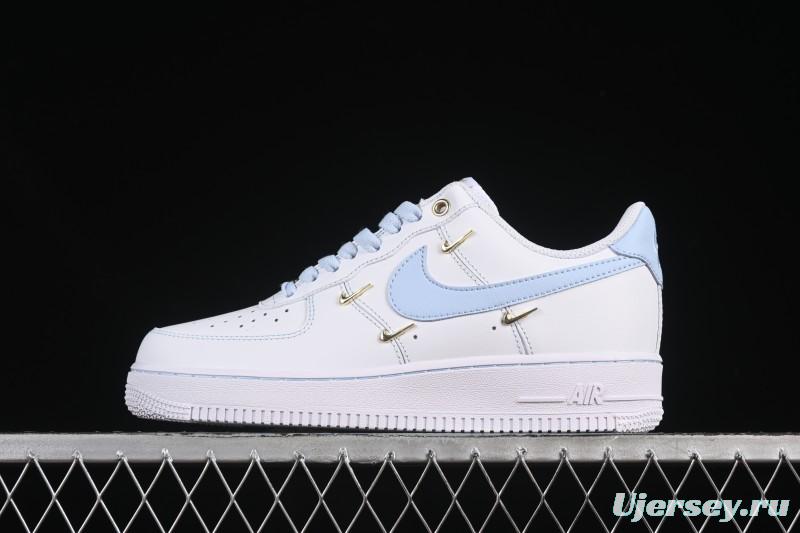 Nike Air Force 1 '07 Low Custom 2D Theme Four Hook Sky Blue Casual Sneakers - ZH0316-084