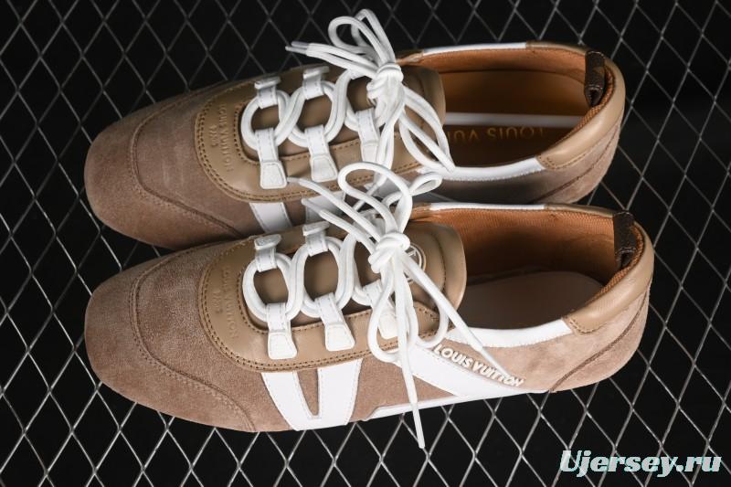 Louis Vuitton Sneakerina Round Toe Lace-Up Ballet Style Flat Training Shoes - N.F6