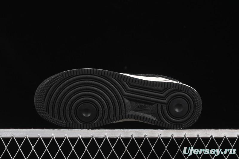 Nike Air Force 1'07 Low Stussy Collaboration Dark Grey Woven Casual Sneakers - LW9279-002