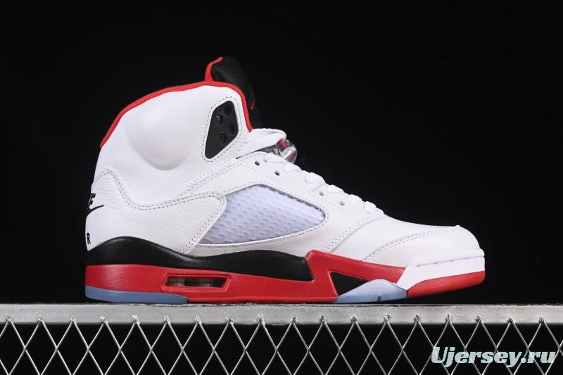 Nike Air Jordan 5 Retro Fire Red Black Tongue Basketball Shoes - HQ7978-101