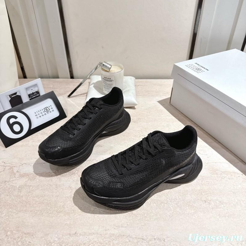 2025 Unisex MM6 Maison Margiela Black Polyester Polyurethane Rubber Road Running Shoes Spectur 2 KFY00330