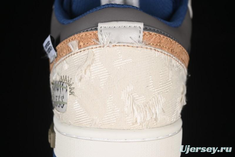 Nike Air Jordan 1 Low Retro Basketball Shoes Panda Mischief Pioneer Knight Brown Grey - 553558-414