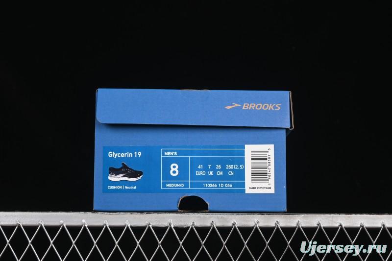 Brooks Glycerin 19 Men's Cushioned Marathon Nitrogen Running Shoes - 1103661D056