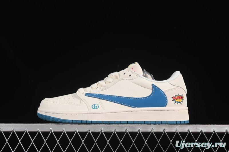 Nike Travis Scott x Fragment Design x Air Jordan 1 Low OG SP AJ1 Low Top Casual Sneakers - ZH2598-165