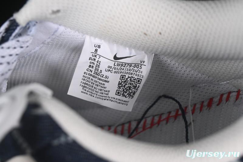 Nike Air Force 1 '07 Low Supreme Collaboration Blue Denim White Swoosh Casual Sneakers - LW9279-005