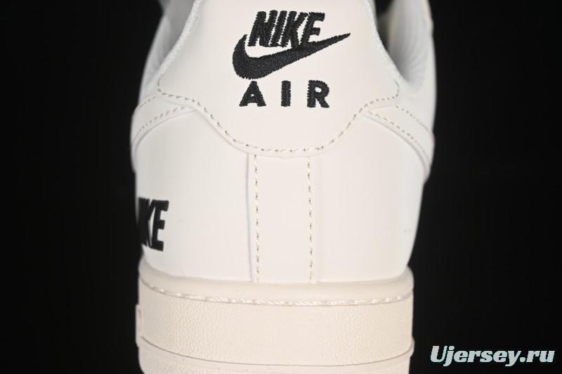 Nike Air Force 1'07 Low Casual Sneakers with Triple Black Swoosh - XX3168-183