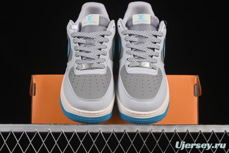 Nike Air Force 1 '07 Low LV Collaboration Gray Blue Sole Casual Sneakers - JJ2508-704
