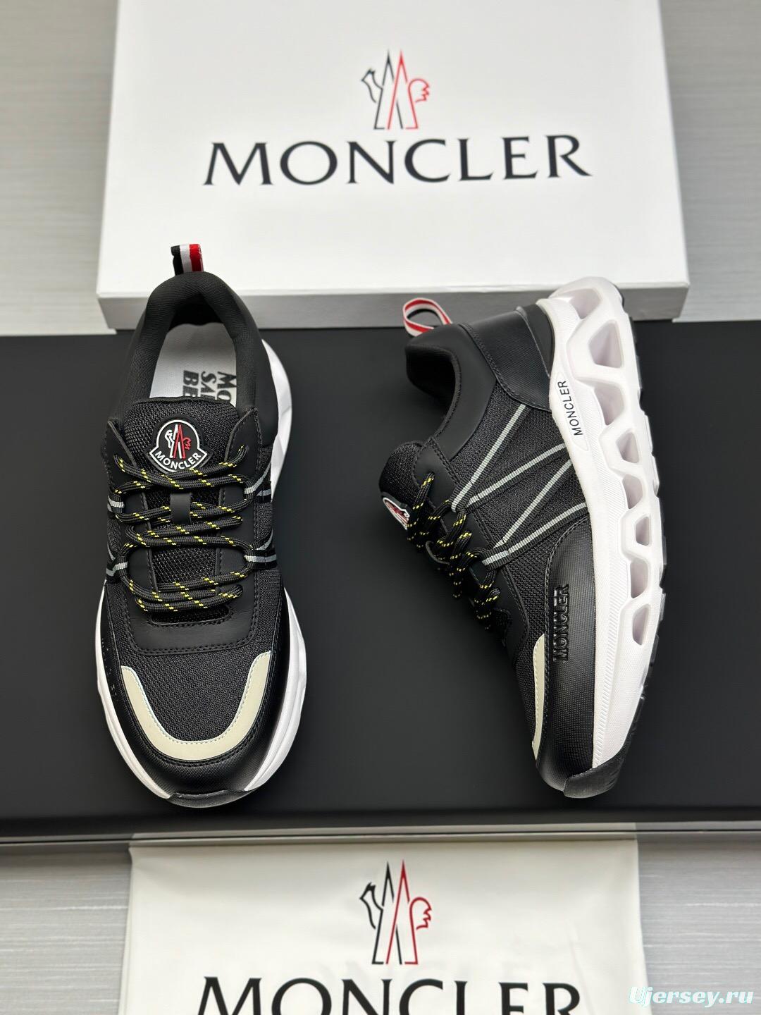 2025 Unisex Moncler Black Cordura Goretex Rubber Trailgrip GTX Trail Running Shoes KFY00390