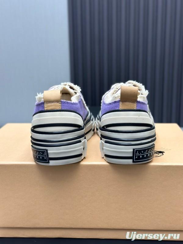 2025 Unisex XVESSEL Purple White Canvas Plimsolls Vulcanized AS00240