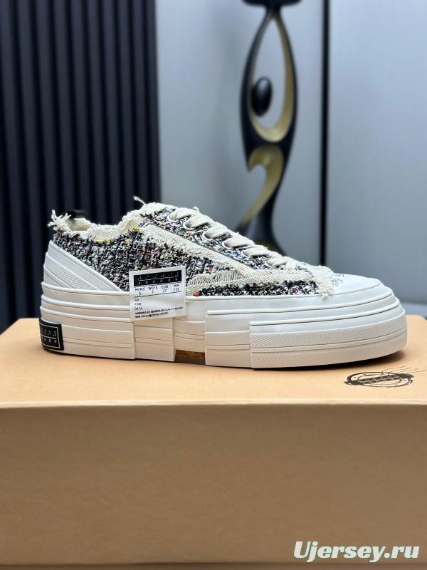 2025 Unisex XVESSEL White Black Canvas Plimsolls Vulcanized AS00260