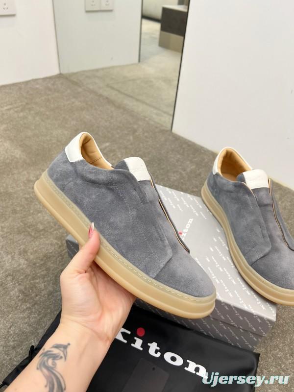 Kiton Men's Four Seasons Classic Casual Slip-On Loafer - AS00320