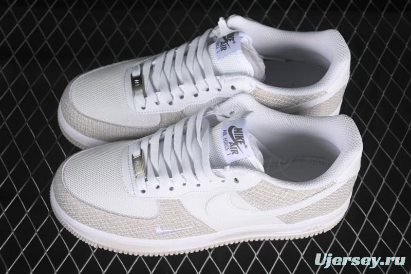 Nike Air Force 1'07 Low Denim Small Swoosh Casual Sneakers - ZH0316-092