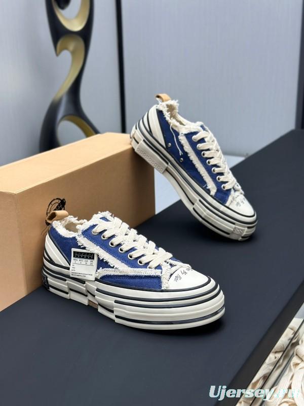 2025 Unisex XVESSEL Navy White Canvas Plimsolls Vulcanized AS00240