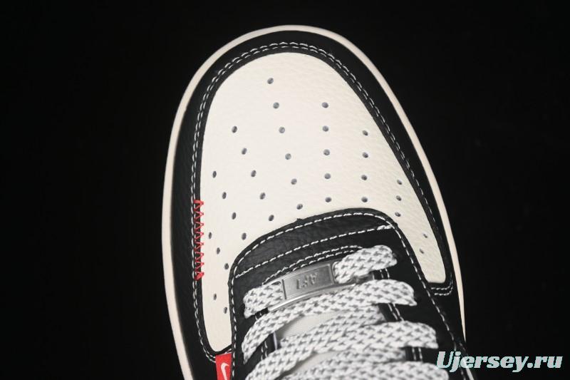 Nike Air Force 1 '07 Low LV Collaboration Black Leather Casual Sneakers - YX5066-349