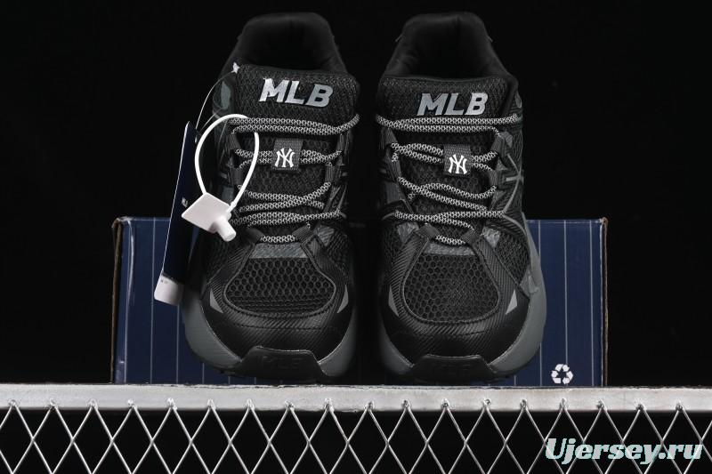 New York Yankees MLB Dome Runner Thick Sole Hollow Out Height Increasing Casual Running Shoes - 3ARND015N50BKS